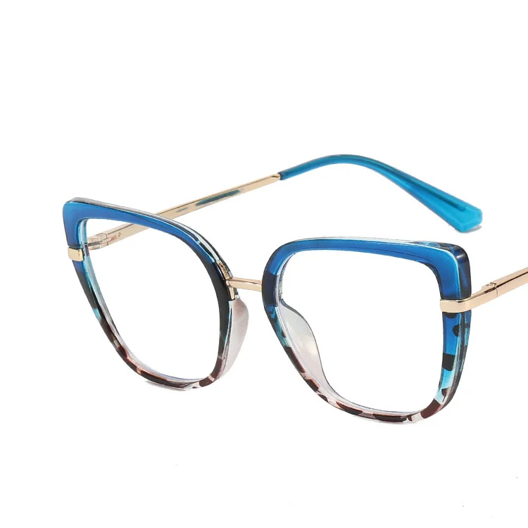 Womans Oversize Blue Light Blocking Optical Tr90 Frame Fashion Designer Red Cat Eye Glasses Frame for Women Eyeglasses