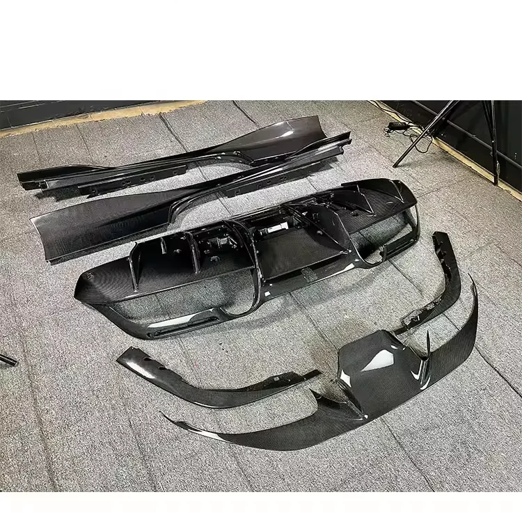 Auto Parts Dry Carbon Fiber Front Bumper Splitter For Ferrari F8 2019-2021
