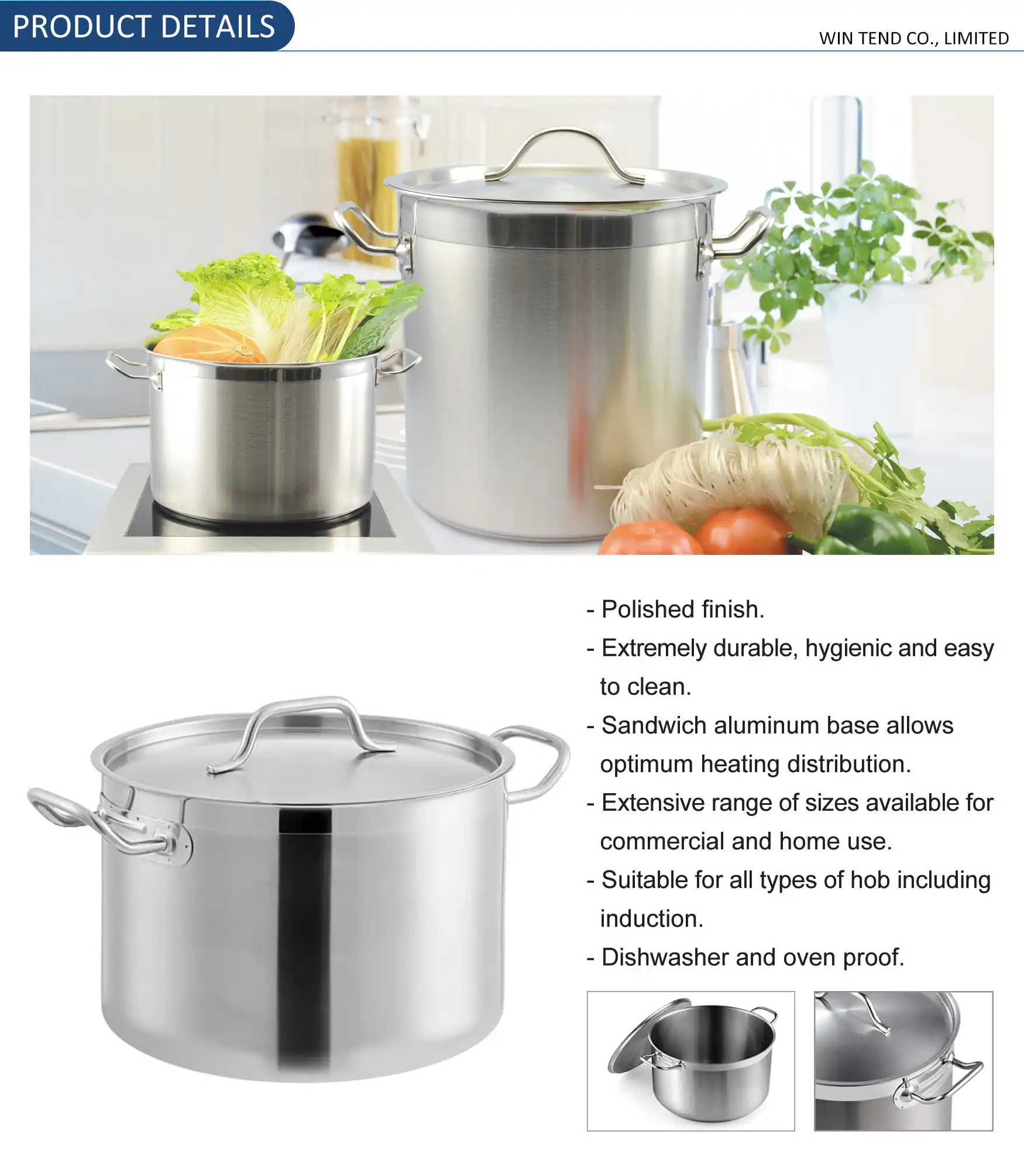 Restaurant Customization Big Cooking Pots Commercial Cooking Pot Set Modern Aluminum Soup Bucket
