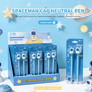 Astronaut Cap 0.5mm Gel Pen 2 Pcs Blister Card Packing Smooth Writing Office School Supplies