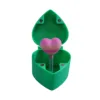 Caja verde - corazón rosa melocotón