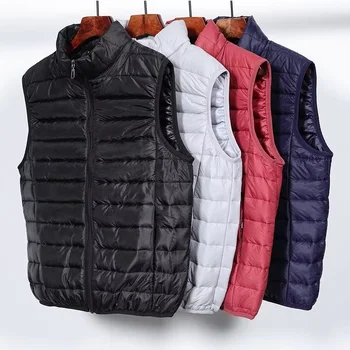 Men's Puffer Vest Water-Resistant winter outdoor Zipper Sleeveless Warm puffey jacket