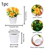 13 cm narcisi artificiali + otto piante di erba primaverile in vaso + giallo