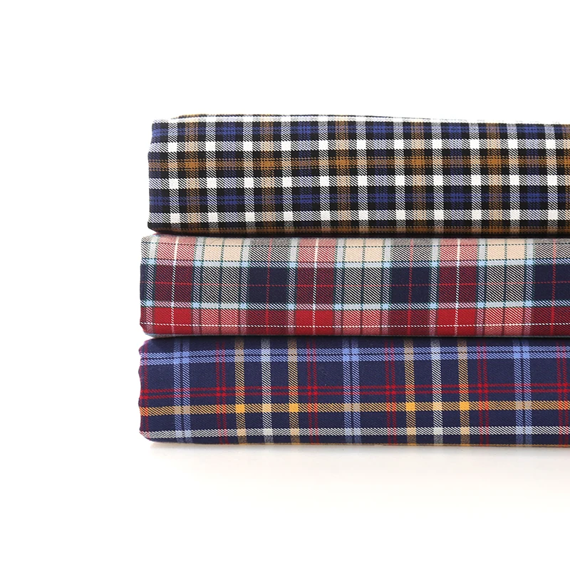 Super hot selling 100 cotton yarn dyed check poplin fabric for shirts