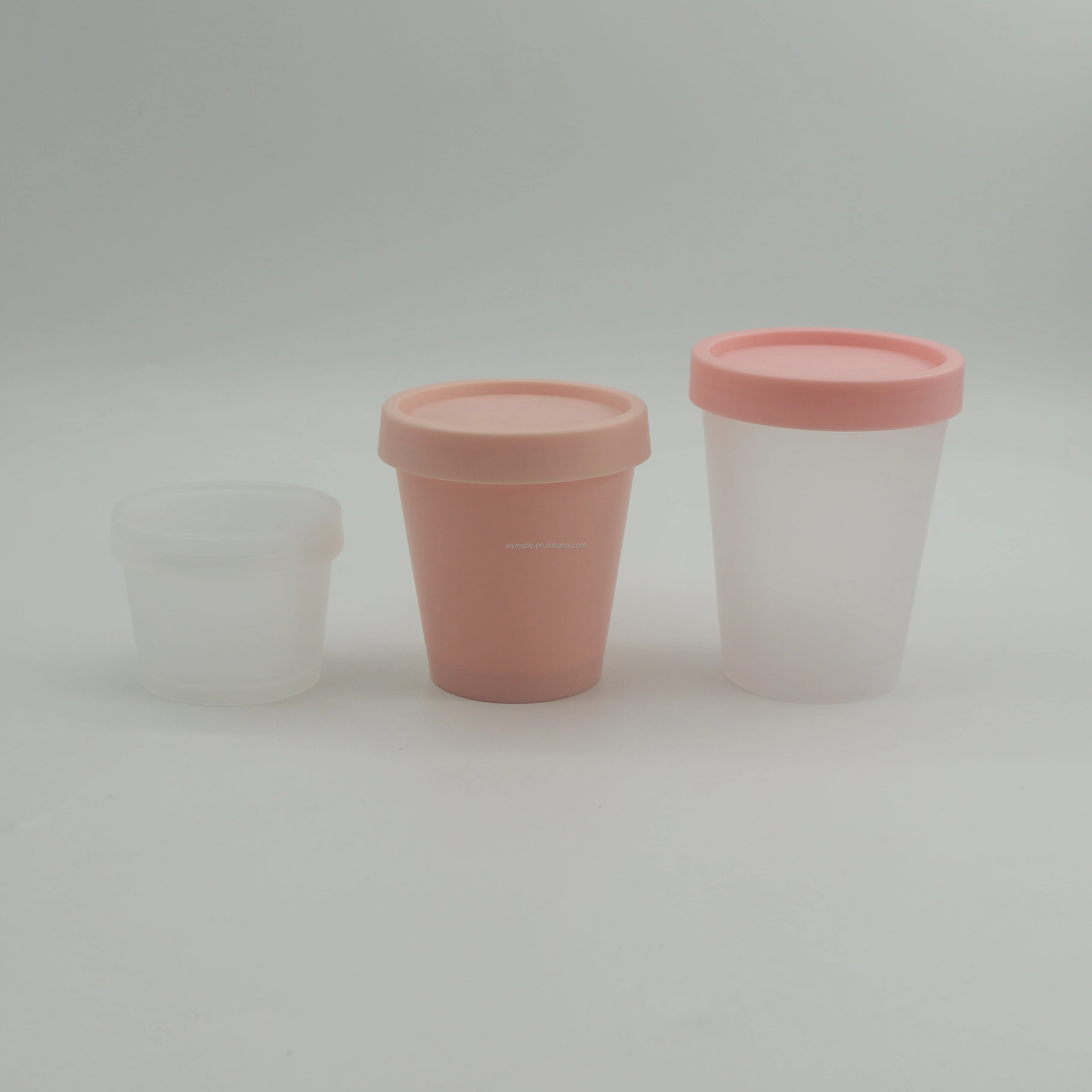 150ml 200ml Frosted Cosmetic Jar Plastic PP Empty Ice Cream Body Scrub Jars Facial Cleanser Containers