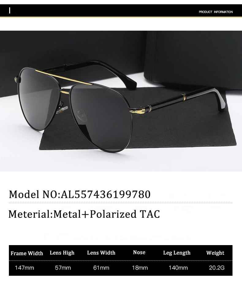 2024 Newest Luxury Famous Brands Classic Metal Sun Glasses High End Men