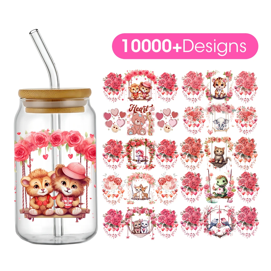 China Manufacturer Wholesale Uv Dtf Cup Wrap Transfer Valentines