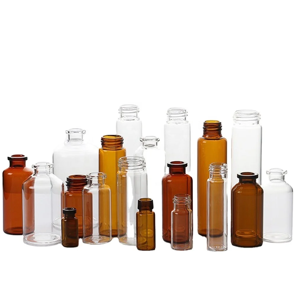 15ml transparent moulded glass bottle container for antibiotics 15ml transparent injection glass vial