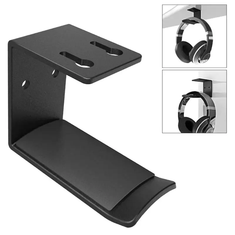 Acrylic Headphone Hanger Holder PMMA Wall Mount Headset Stand Desk Display  Bracket with Hanging Hook Earphone Rack 50x64mm