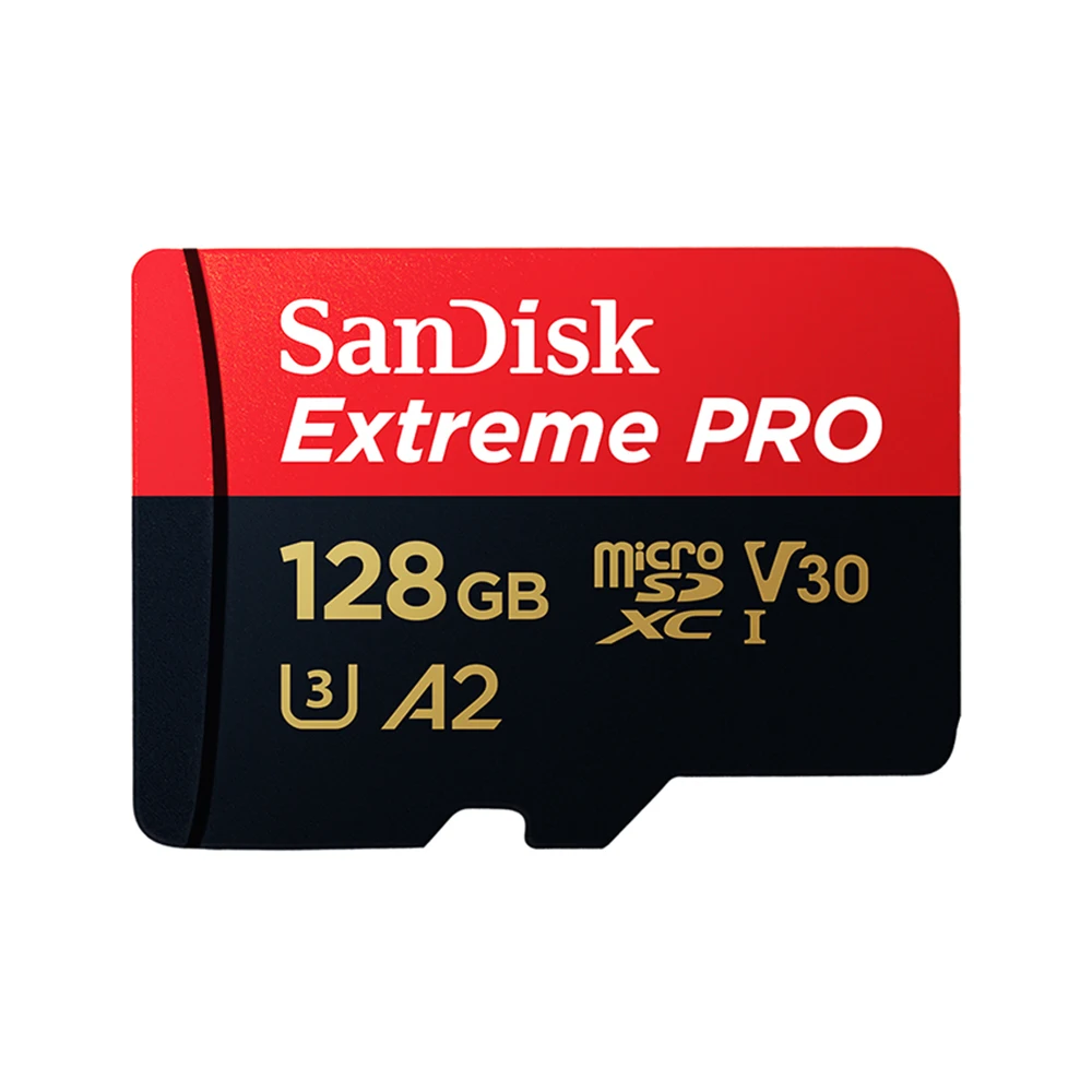 For Sandisk Extreme Pro 170MB/s Memory Card 32GB 64GB 128GB 256GB Mi cro SD Card A2 C10 U3 V30 SDXC UHS-I TF Card With Adapter