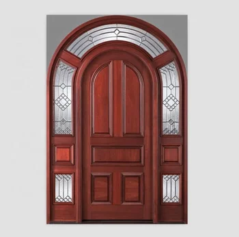 Solid cherry wood main entrance security doors