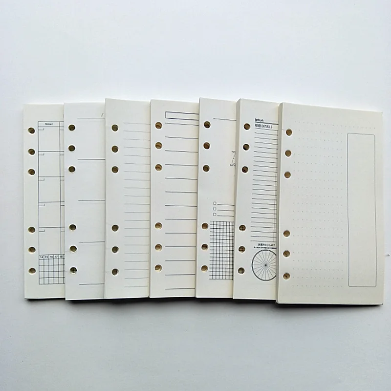 A5 A6 6 Rings Insert Paper 90 Pages Looseleaf Refill Paper For Journal