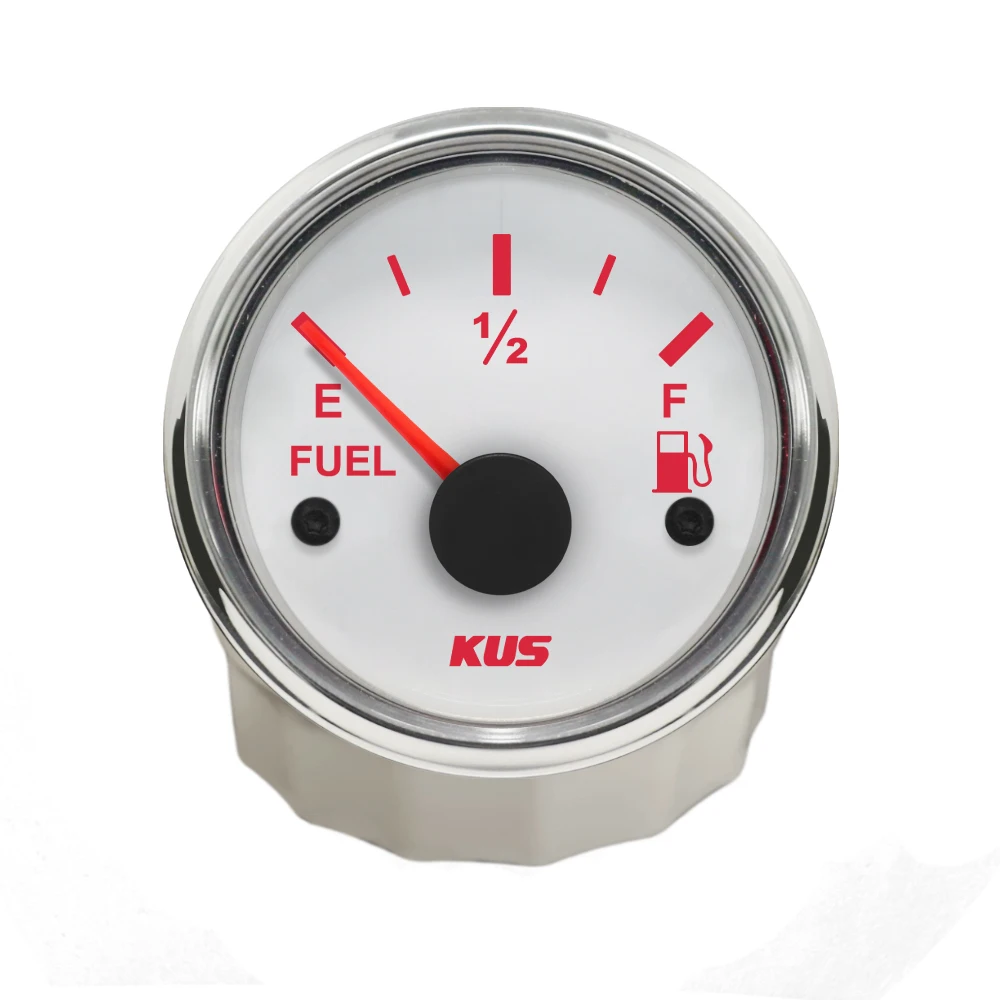 2 KUS Oil Fuel Level Gauge Meter Indicator 240-33ohm with Backlight 12V/24V 52MM 