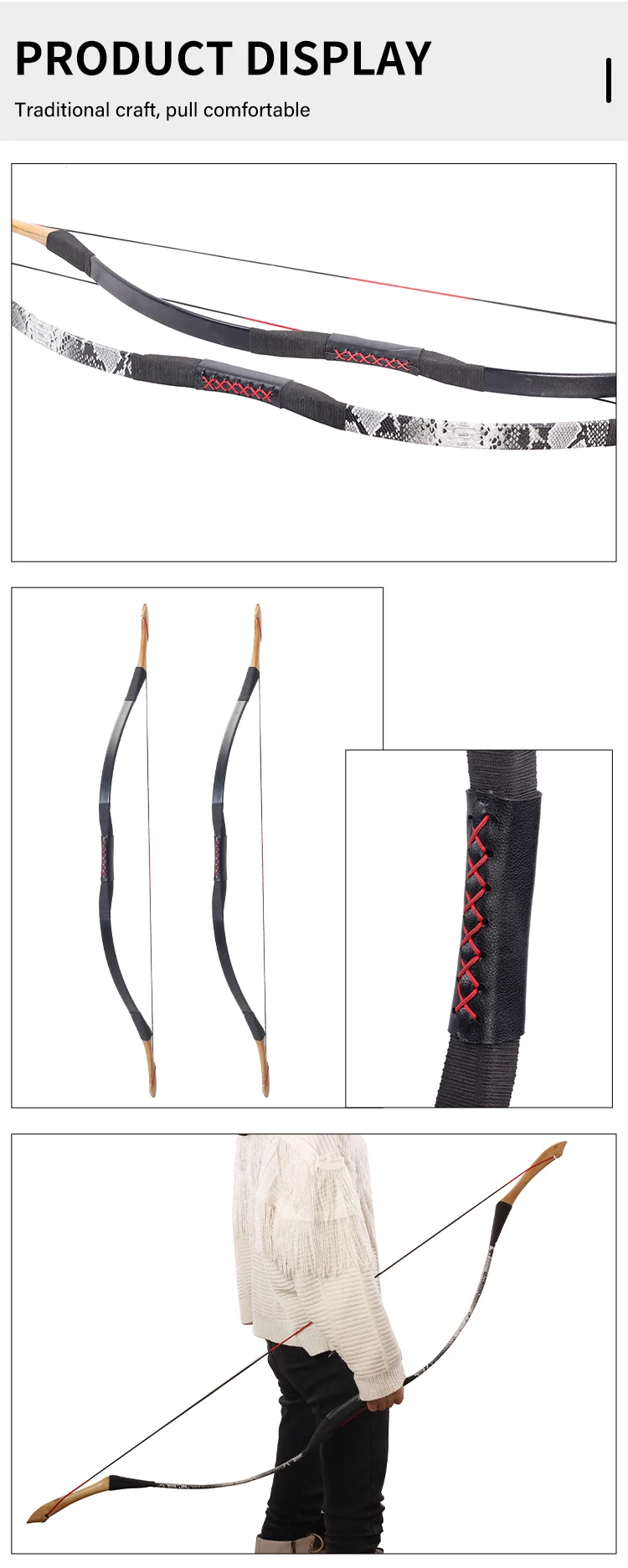 SPG Traditional Bow - Recurve Archery for Left & Right Hand