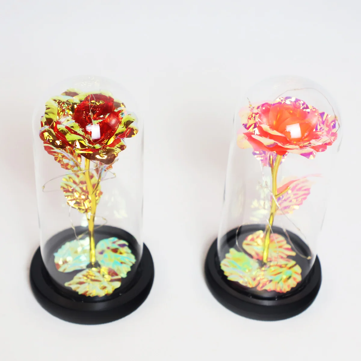 Idées de Cadeaux de Noël Cloche Grandes Cloches en Verre Affichage Fleur Décoration de Mariage arc-en-ciel galaxie Verre Fleurs de Noël Cadeaux