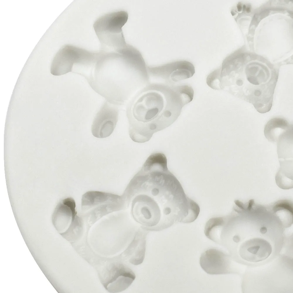 Early Riser Bear Silicone Fondant Mold Cake Decoration Baking Supplies Chocolate Mold Dessert Tools details