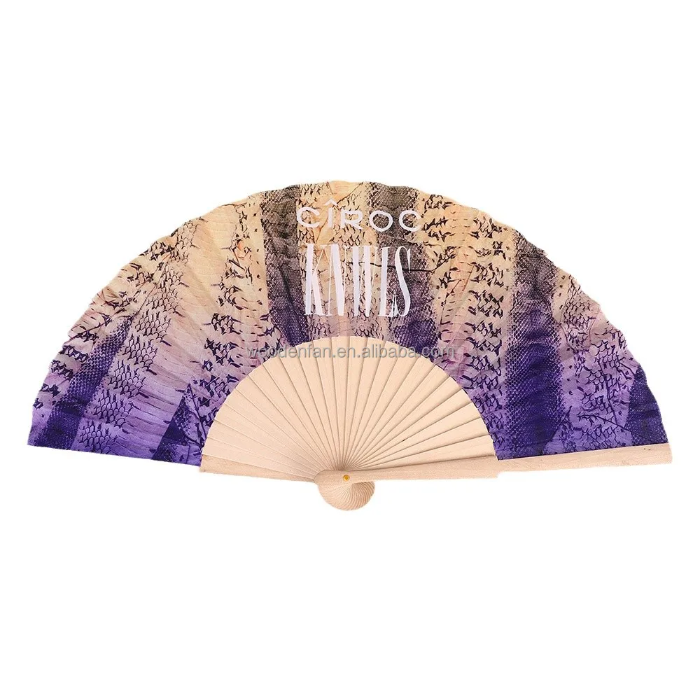 Modern Design Handcrafted Plain Wooden Hand Fan 23cm Brown Handle Chinese Bamboo Manual Folding Hand Fan Gift for Summer