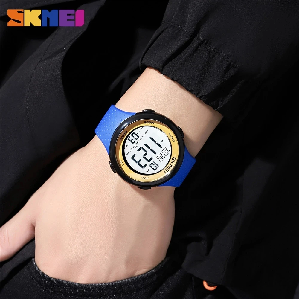 Skmei 1856 Wholesale Boys Digital Watch Original Silicone Band Water Proof  Multi Function Simple Sports Wrist Watch