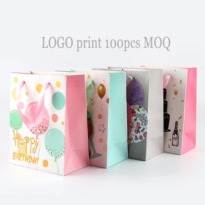 White Thick Card Paper Shopping Gift Bag Cross-Border Fashion Hot Stamping Process for Craft Use