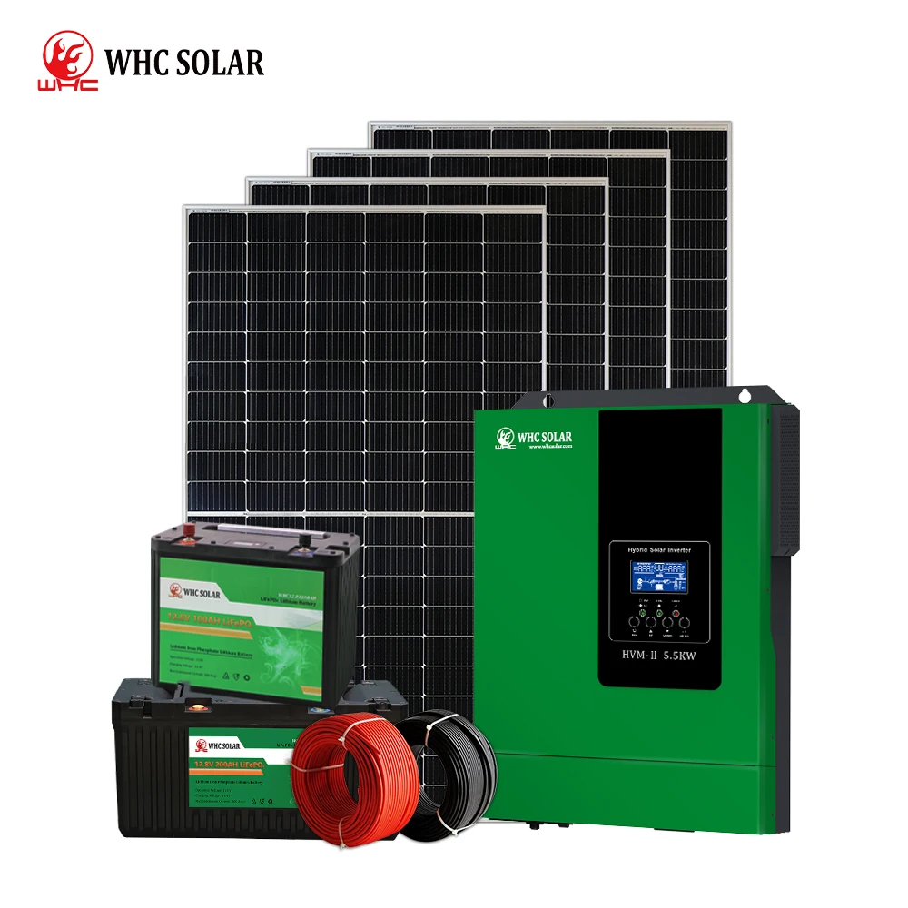 WHC SOLAR Power Generator Renewable Energy Off Grid Home 5Kw 10Kw 30Kw Hybrid Solar Power Mounting System Solar Energy System