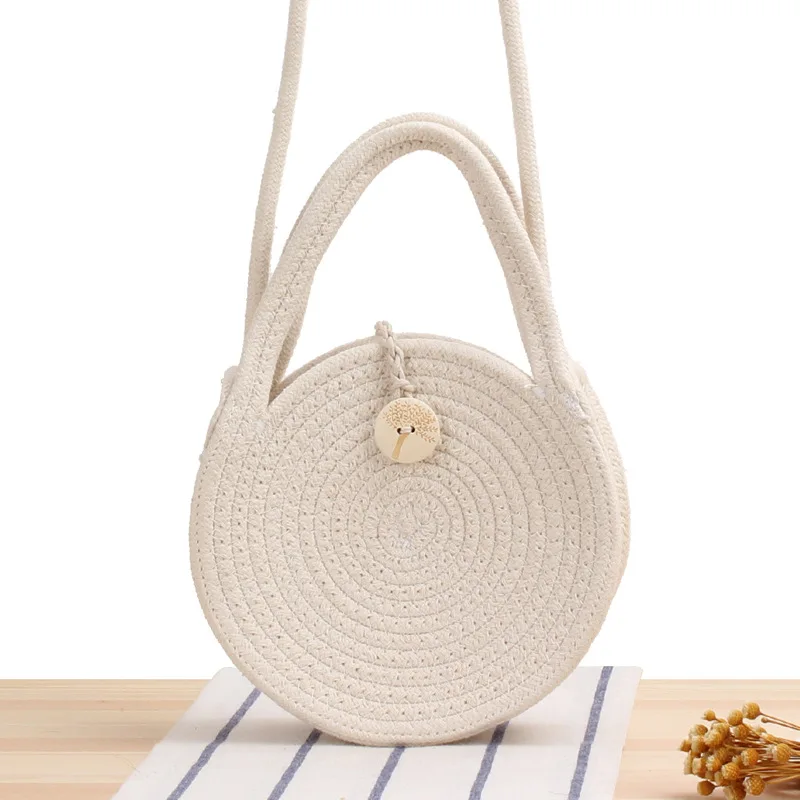 DESIGNER FASHION STRAW WOVEN CIRCLE CROSSBODY BAG JY-BGS-82613