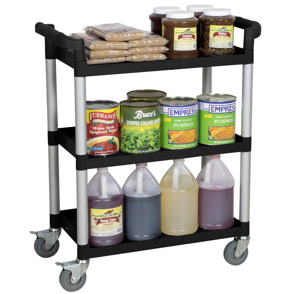 Restaurant Hospital Kitchen Plastic utility cart food trolley cart service cart