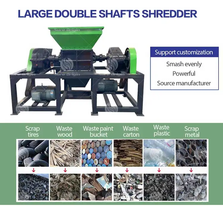 Industrial Wood Chipper Shredder Home Plastic Shredder Metal Shredder