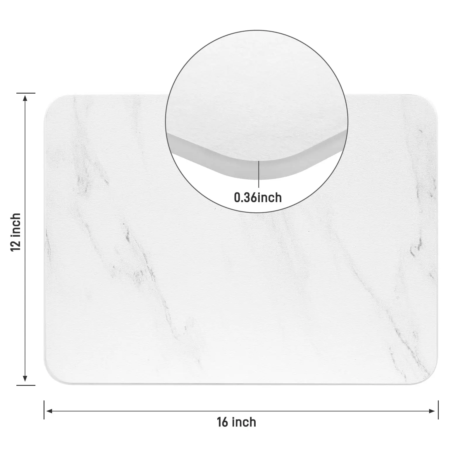 Stone Dish Drying Mat For Kitchen Counter,Quick Drying Diatomaceous