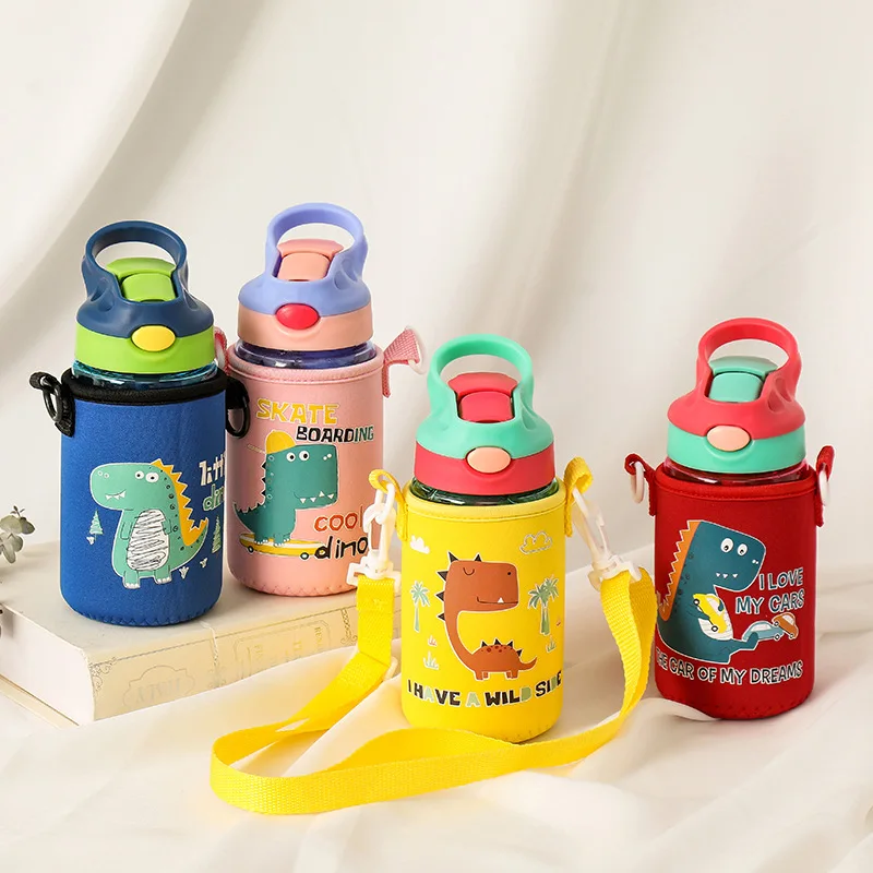 480ML Sports Water Bottle Kids Water Bottle Straw Water Bottles