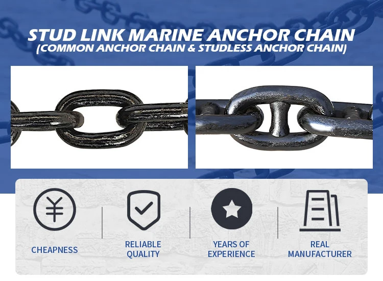 316 Stainless Steel 5/16 Boat Anchor Chain - 6FT Marine Grade With 2 Anti-Loss Shackles
