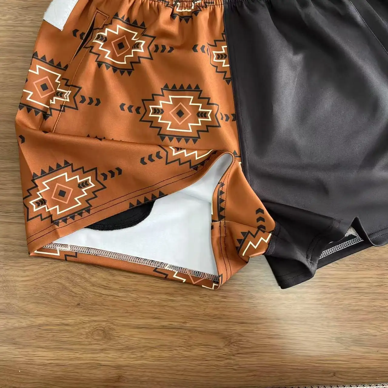 Custom Wholesale Sublimated Printed Polyester Tag Touch Rugby Shorts Mens Training Ocean Tag 20 Football Shorts Uniform Club