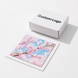 Factory Custom Brand Cherry Blossoms Photo Printing Paper Jigsaw Puzzle Diy Puzzle for Adults Kids