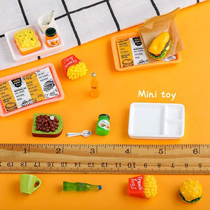 Miniature Tea Dollhouse Kitchen Accessories Set Mini Food For Dollhouse