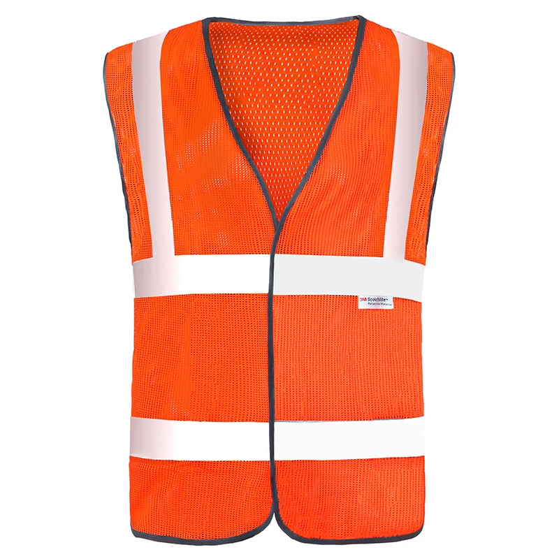 Sample Available Printed High Reflective Strips Safety Vest Construction