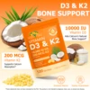 Coconut flavor- D3 K2 120 Softgel Capsules