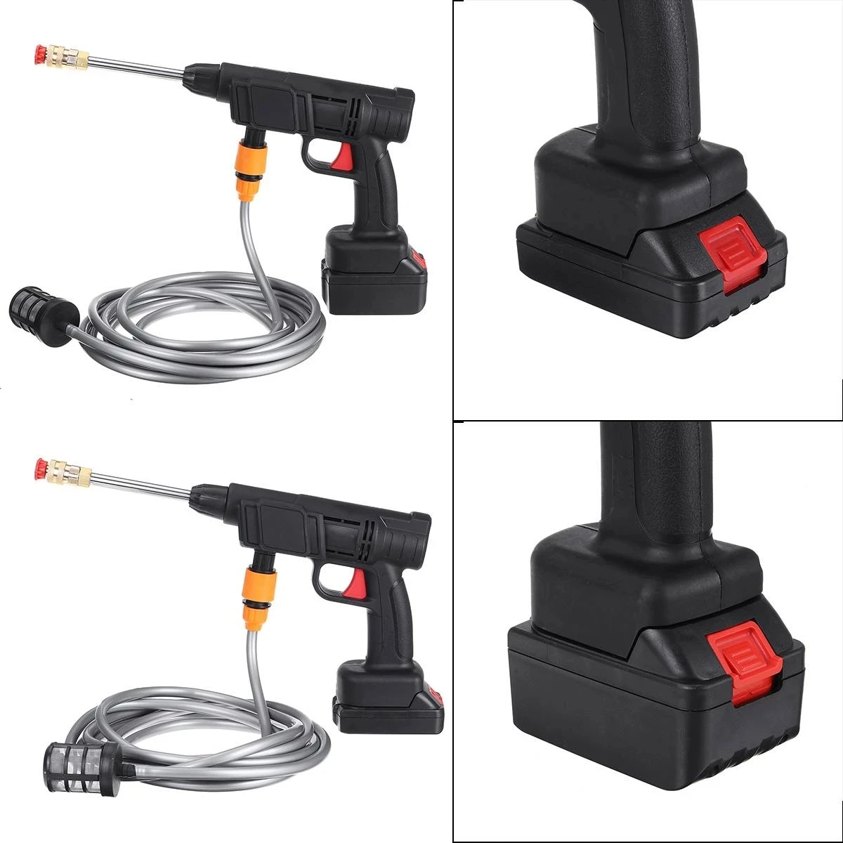 New Arrive Cordless High Pressure Car Washer Spray Water Gun Portable High  Pressure Cleaner Washing Machine for Makita 18V