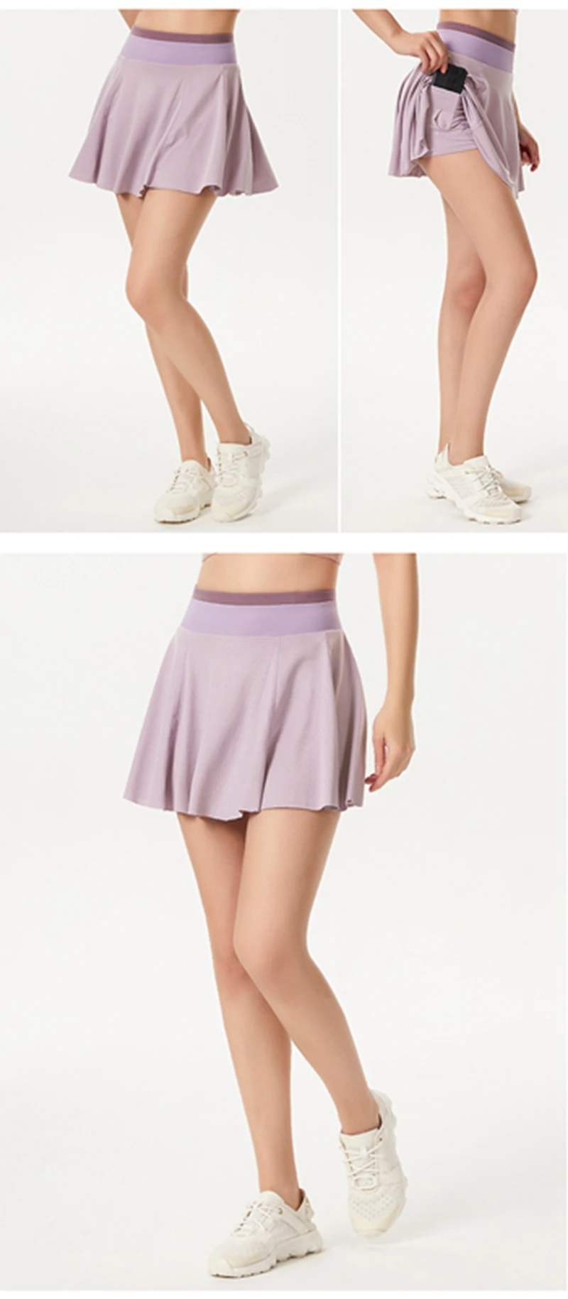 Summer Short Pants Women Sports Tennis Skirt Nude Skin-friendly