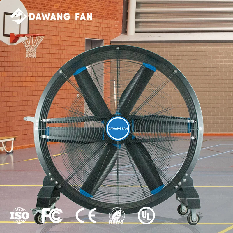 DAWANG FAN 220 В, CE, высокая эффективность и энергосбережение, двигатель IE5 PMSM, 2 м, 1 кВт, водонепроницаемый электрический большой промышленный HVLS вентилятор