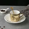 Golden unicorn horse