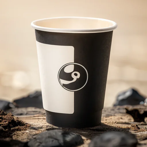 Custom Logo Double Wall Paper Cup Disposable Coffee Mug for Hot Drink Biodegradable Takeaway Beverage Packaging Eco Friendly