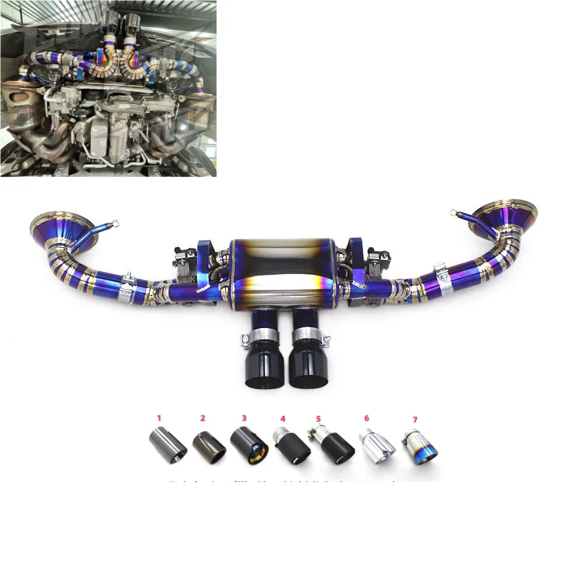 Factory Valve Catback Exhaust For Porsche 911 992 / 992.1 / 992.2 GT3 RS 4.0L 2017-2024 Titanium