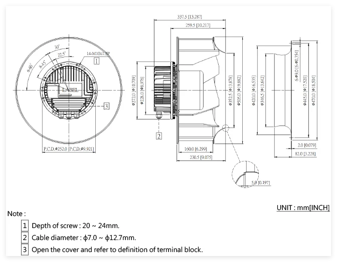 Air Handling Unit, GTB050NUT34R, N1, 400V, 50/60Hz - detail 14