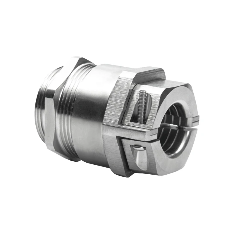 M32 Double Locking Metal Joint Ip68 Copper Nickel Plated Waterproof Cable Joint
