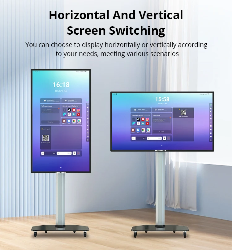 32 Inch Smart Live Streaming Broadcast Mobile Broadcasting Equipment Stand Interactive Screen for Tiktok Facebook Ins Youtube