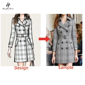 ODM OEM Sew and Cut Manufacturer Plaid Long Jackets Waterproof Winter Coats for Ladies Women's Down Coats Plus Size Women's Coat