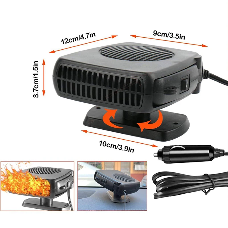 Car Fan Heater Fast Heating Vehicle Heating Fan Automatic Demister ...