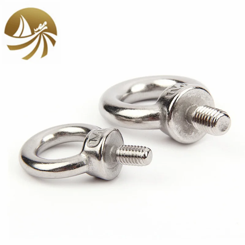 Stainless Steel 304 316 Round Head Swivel Ring Lifting Eye Bolt With Nut Din580 Thimble Eye Bolt