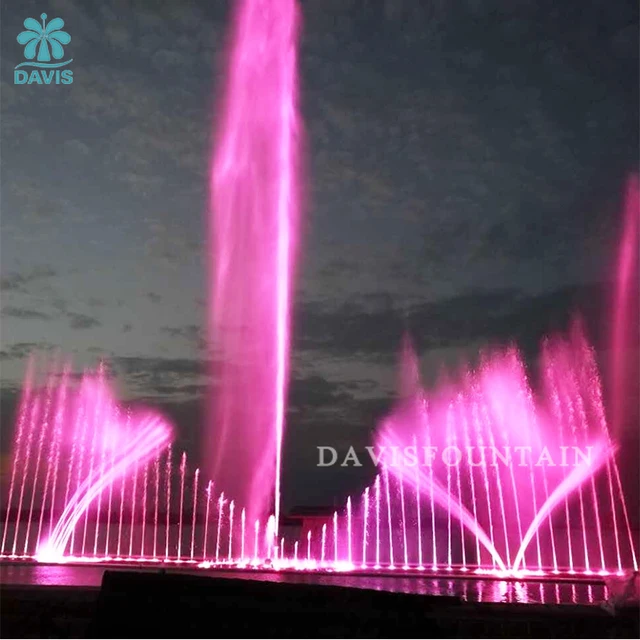 Vivid Seagull Flying Shape Music Dancing Water Fountain With Colorful LED Lights