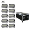 10 pezzi di luci LED strobo wash a 8+8 segmenti con flight case