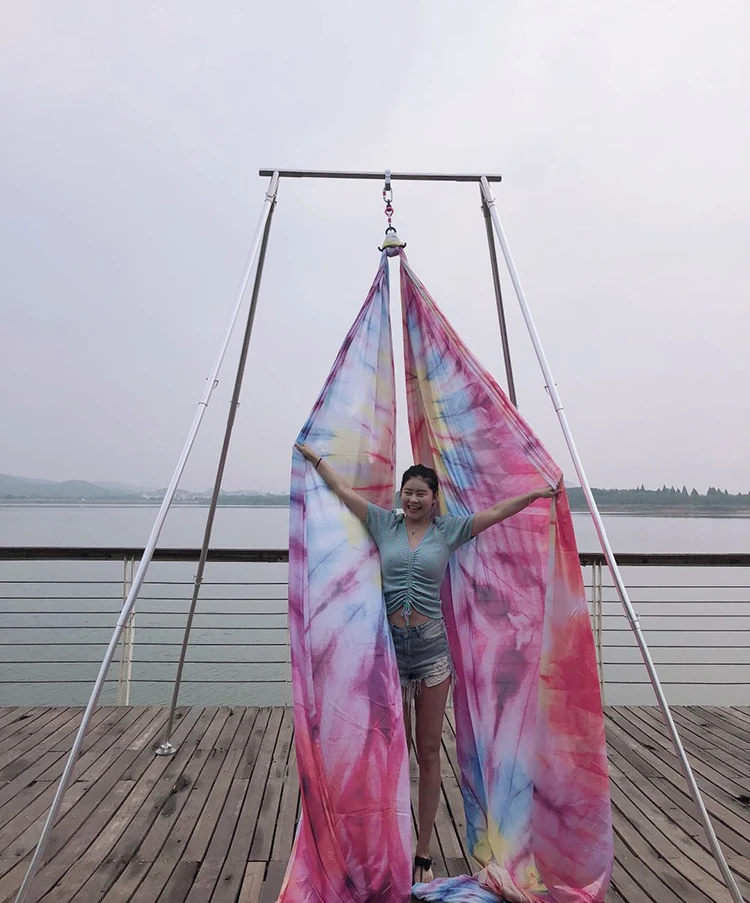 
 Портативная подставка для йоги из магниевого сплава, регулируемая высота 1-3,4 м  